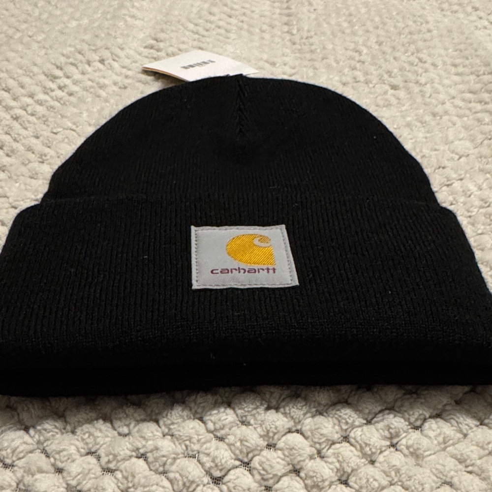 Carhartt Black Knit Cuffed Beanie - Picture 3 of 7